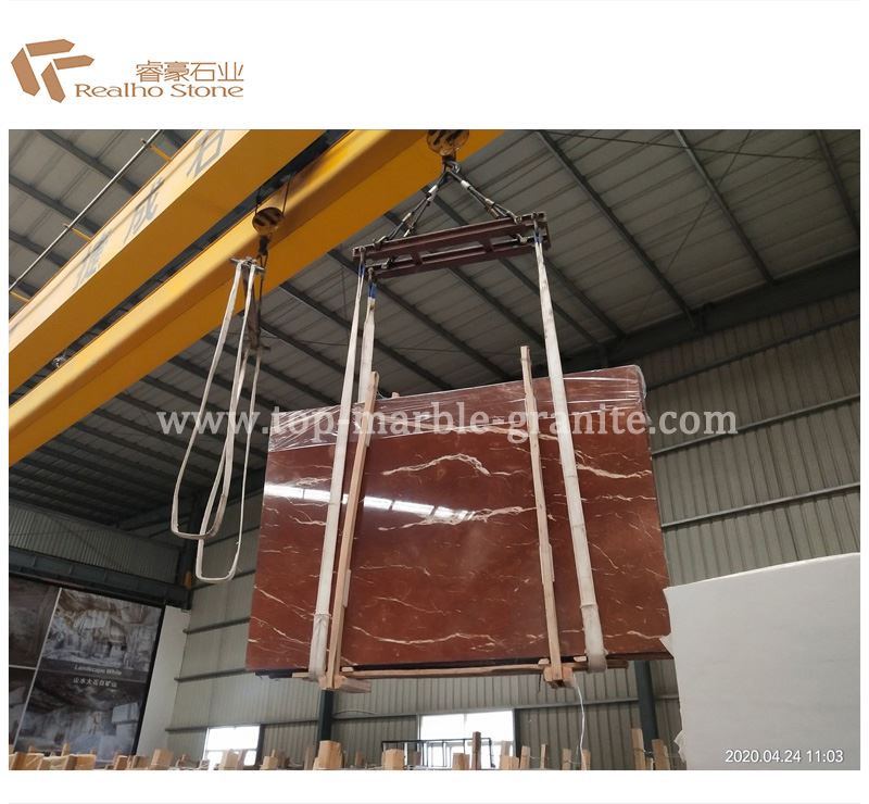 rojo alicante marble slabs