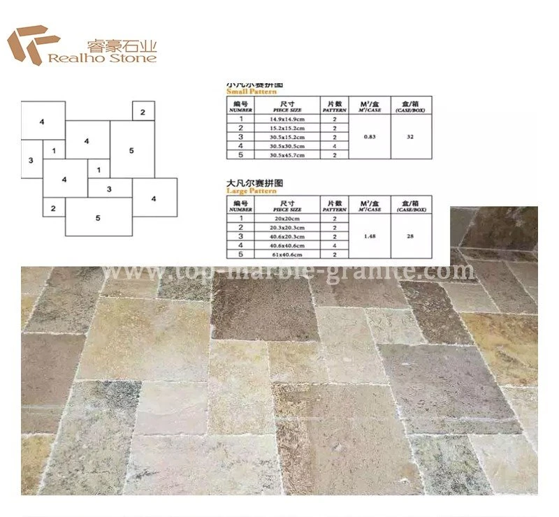 french pattern travertine pavers