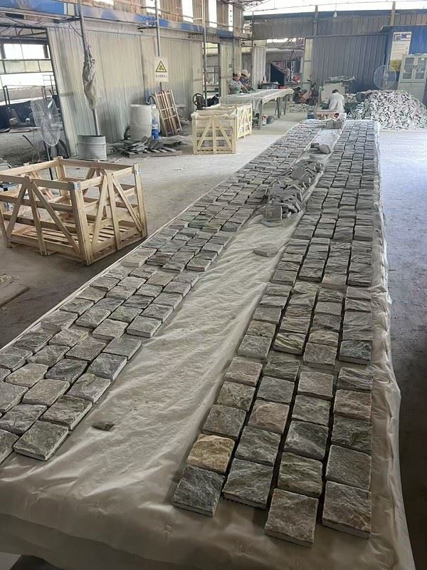 meshed flagstone paver tile