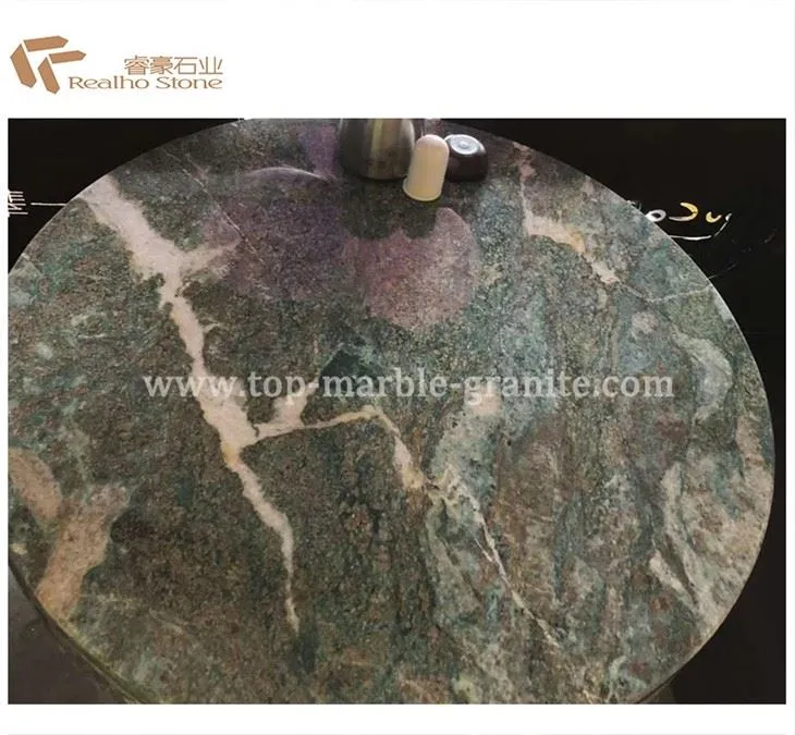 green marble coffee table