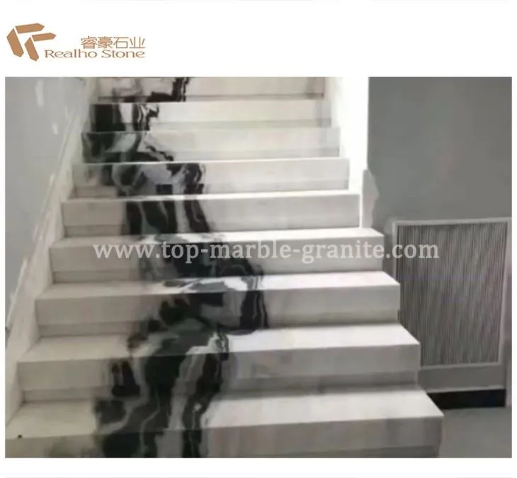 Natural Panda White Marble Stair Step