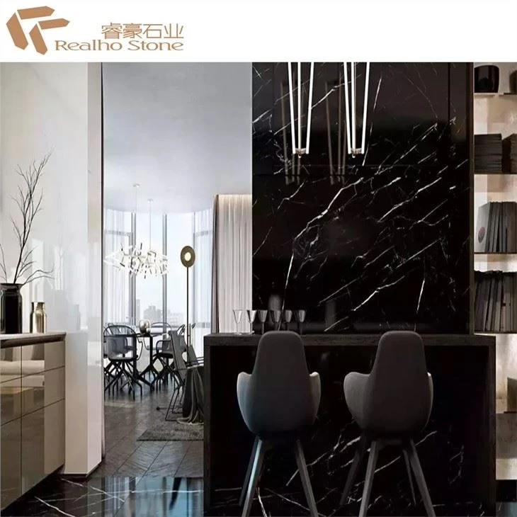 Black White Marble For Background Floor Wall