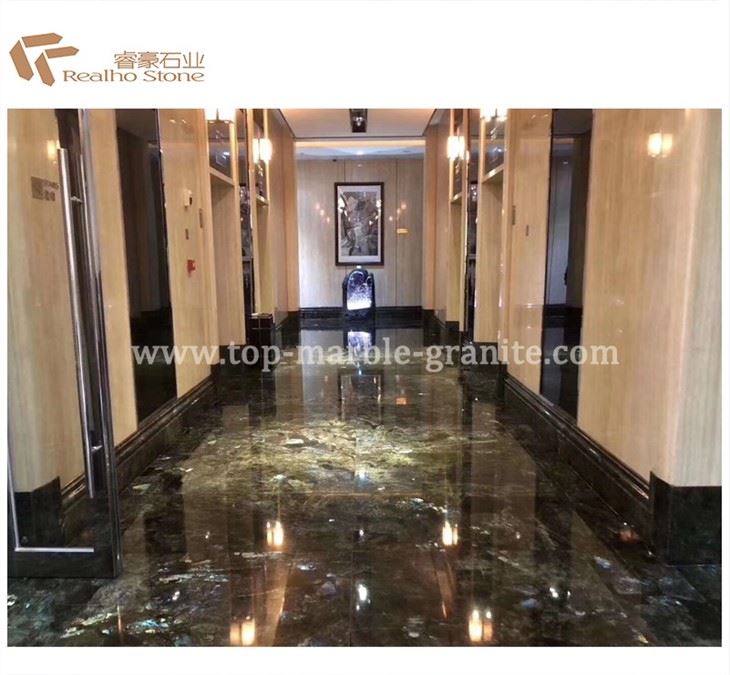 Labradorite blue granite floor tiles