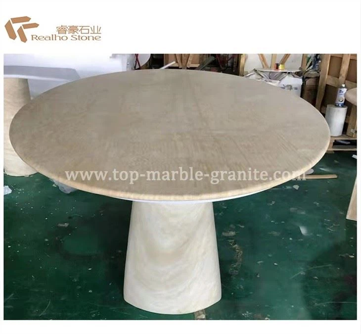 stone round table