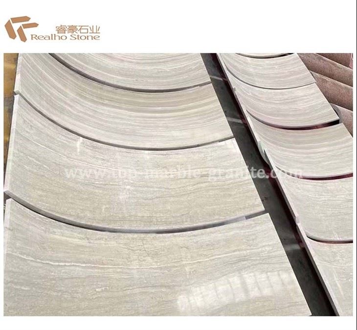 Wooden white polished tile