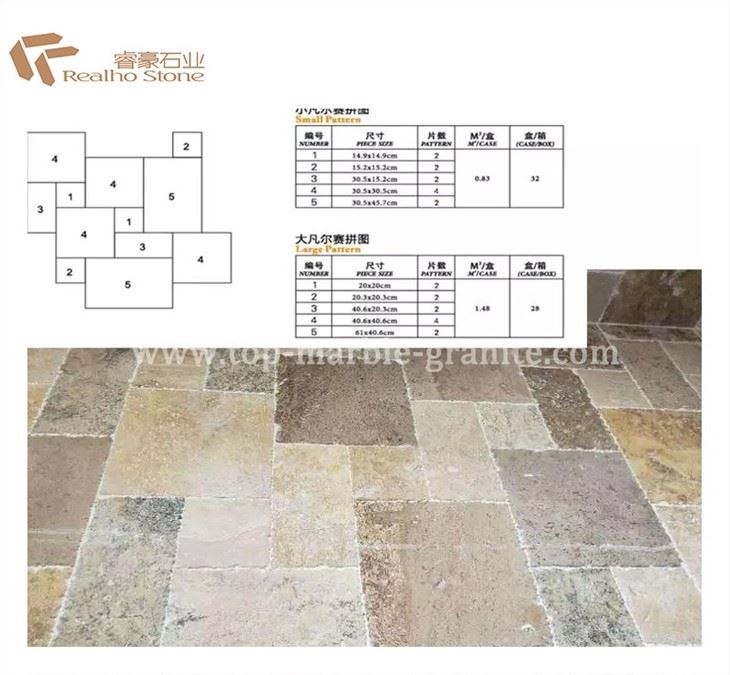 french pattern travertine pavers