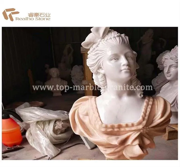 marble half-body statue