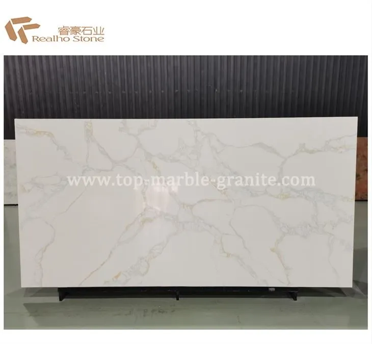 جلا کالاکاتا طلا کوارتز سنگ دال برای آشپزخانه داخلی / حمام غرور Countertops