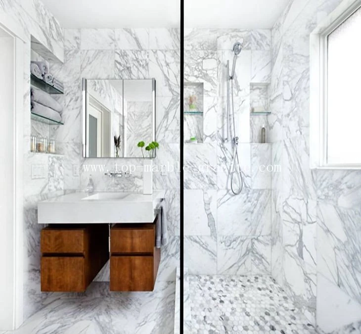 grey marble bathroom wall